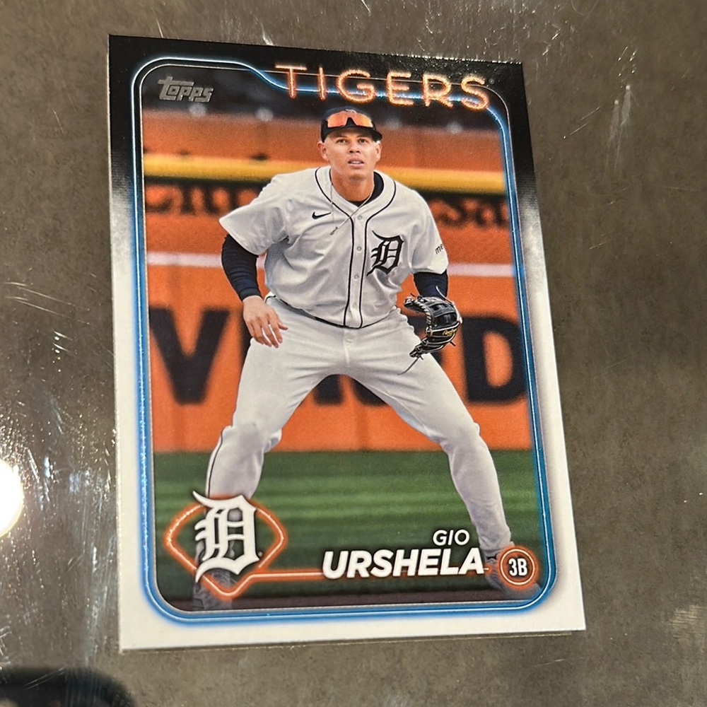 Topps Detroit Tigers Gio Urshela Card with Blue Accents